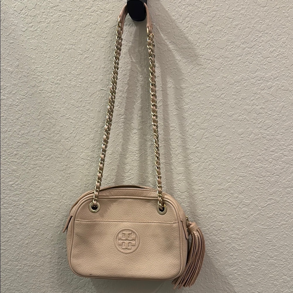 Tory Burch Cream Crossbody Bag with Structured Design